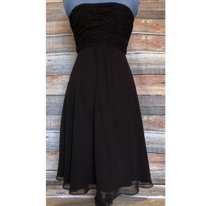 White House Black Market Strapless Black Dress 00